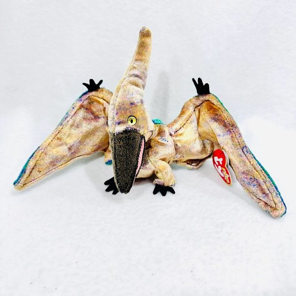 Y2K Ty Beanie Baby SWOOP the Pterodactyl - All Tags/Heart Protector - Picture 4 of 13